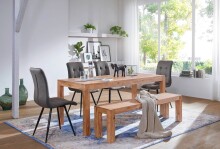 Esstisch >MUMBAI< in Braun, Massivholz - 120x76x60cm (BxHxT)