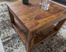Couchtisch >MUMBAI< in Sheesham, Massivholz - 60x45x60cm (BxHxT)