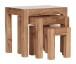 Satztisch >MUMBAI< (3-teilig) in Akazie, Massivholz - 50x45x36cm (BxHxT)