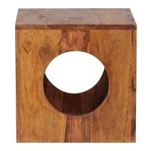 Beistelltisch >MUMBAI< in Sheesham - Rosenholz, Massivholz - 35x35x35cm (BxHxT)