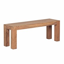 Sitzbank >MUMBAI< in Akazie, Massivholz - 120x45x35cm (BxHxT)