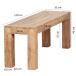 Sitzbank >MUMBAI< in Akazie, Massivholz - 120x45x35cm (BxHxT)