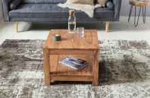 Couchtisch >MUMBAI< in Akazie, Massivholz - 60x45x60cm (BxHxT)