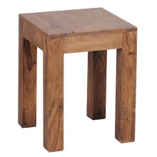 Beistelltisch >MUMBAI< in Sheesham, Massivholz - 35x45x35cm (BxHxT)
