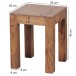 Beistelltisch >MUMBAI< in Sheesham, Massivholz - 35x45x35cm (BxHxT)
