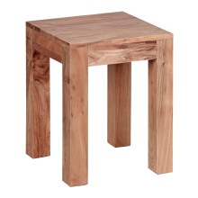 Beistelltisch >MUMBAI< in Akazie, Massivholz - 35x45x35cm (BxHxT)