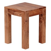 Beistelltisch >MUMBAI< in Akazie, Massivholz - 35x45x35cm (BxHxT)