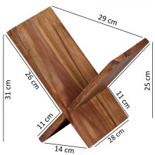 Zeitungsständer >MUMBAI< in Sheesham, Massivholz - 29x31x28cm (BxHxT)