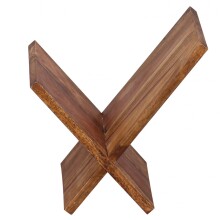 Zeitungsständer >MUMBAI< in Sheesham, Massivholz - 29x31x28cm (BxHxT)