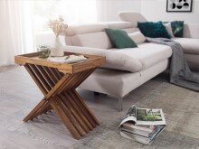 Tabletttisch >MUMBAI< in Sheesham, Massivholz - 60x57x40cm (BxHxT)