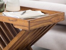 Tabletttisch >MUMBAI< in Sheesham, Massivholz - 60x57x40cm (BxHxT)