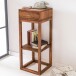 Telefontisch >MUMBAI< in Sheesham, Massivholz - 35x90x35cm (BxHxT)