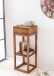 Telefontisch >MUMBAI< in Sheesham, Massivholz - 35x90x35cm (BxHxT)