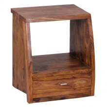 Nachttisch >MUMBAI< in Sheesham, Massivholz - 45x53x40cm (BxHxT)
