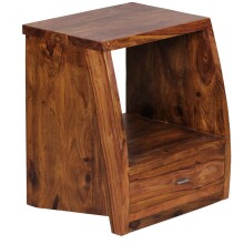 Nachttisch >MUMBAI< in Sheesham, Massivholz - 45x53x40cm (BxHxT)