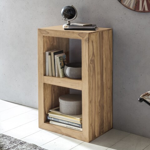 Standregal >MUMBAI< in Akazie, Massivholz - 35x88x50cm (BxHxT)