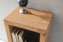 Standregal >MUMBAI< in Akazie, Massivholz - 35x88x50cm (BxHxT)