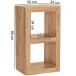 Standregal >MUMBAI< in Akazie, Massivholz - 35x88x50cm (BxHxT)