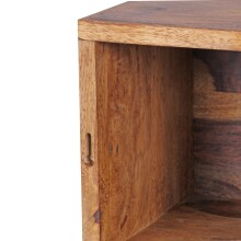 Wandregal >MUMBAI< (4-teilig) in Sheesham, Massivholz - 25x25x25cm (BxHxT)