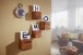 Wandregal >MUMBAI< (4-teilig) in Sheesham, Massivholz - 25x25x25cm (BxHxT)