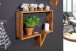Wandregal >MUMBAI< (2-teilig) in Sheesham, Massivholz - 50x49x13cm (BxHxT)