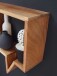 Wandregal >MUMBAI< (2-teilig) in Akazie, Massivholz - 50x49x13cm (BxHxT)