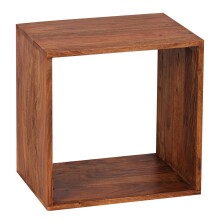 Regalwürfel >MUMBAI< in Sheesham, Massivholz - 43x43x33cm (BxHxT)