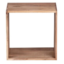 Regalwürfel >MUMBAI< in Akazie, Massivholz - 43x43x33cm (BxHxT)