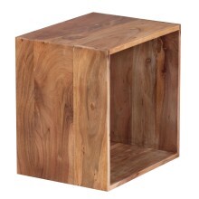 Regalwürfel >MUMBAI< in Akazie, Massivholz - 43x43x33cm (BxHxT)