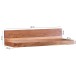 Wandboard >MUMBAI< in Akazie, Massivholz - 80x17x23cm (BxHxT)