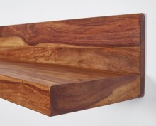 Wandboard >MUMBAI< in Sheesham, Massivholz - 160x17x24cm (BxHxT)