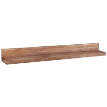 Wandboard >MUMBAI< in Akazie, Massivholz - 160x17x24cm (BxHxT)