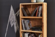 CD-Regal >MUMBAI< in Akazie, Massivholz - 30x90x17cm (BxHxT)