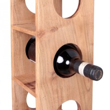 Weinregal >MUMBAI< in Akazie, Massivholz - 15x70x15cm (BxHxT)