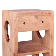 Weinregal >MUMBAI< in Akazie, Massivholz - 15x70x15cm (BxHxT)
