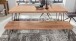 Sitzbank >BAGLI< in Akazie / schwarz, Massivholz / Edelstahl - 160x45x40 (BxHxT)