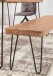 Sitzbank >BAGLI< in Akazie / schwarz, Massivholz / Edelstahl - 160x45x40 (BxHxT)