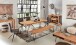 Sitzbank >BAGLI< in Akazie / schwarz, Massivholz / Edelstahl - 160x45x40 (BxHxT)