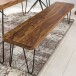 Sitzbank >BAGLI< in Sheesham / schwarz - 120x45x40 (BxHxT)