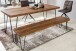 Sitzbank >BAGLI< in Sheesham / schwarz - 120x45x40 (BxHxT)