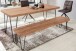 Sitzbank >BAGLI< in Akazie / schwarz, Massivholz / Edelstahl - 120x45x40 (BxHxT)