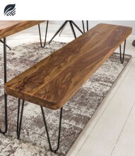 Sitzbank >BAGLI< in Akazie oder Sheesham / schwarz...