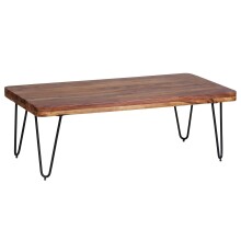 Couchtisch >BAGLI< in Sheesham / schwarz - 115x40x60 (BxHxT)