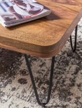 Couchtisch >BAGLI< in Sheesham / schwarz - 115x40x60 (BxHxT)