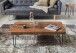 Couchtisch >BAGLI< in Sheesham / schwarz - 115x40x60 (BxHxT)