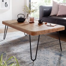 Couchtisch >BAGLI< in Akazie / schwarz - 115x40x60...