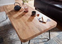 Couchtisch >BAGLI< in Akazie / schwarz - 115x40x60 (BxHxT)
