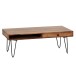 Couchtisch >BAGLI< mit Schublade, Sheesham / schwarz - 110x40x60 (BxHxT)