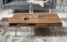 Couchtisch >BAGLI< mit Schublade, Sheesham / schwarz - 110x40x60 (BxHxT)