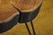 Beistelltisch >BAGLI< in Sheesham / schwarz, Massivholz / Metall - 46x35cm (HxD)